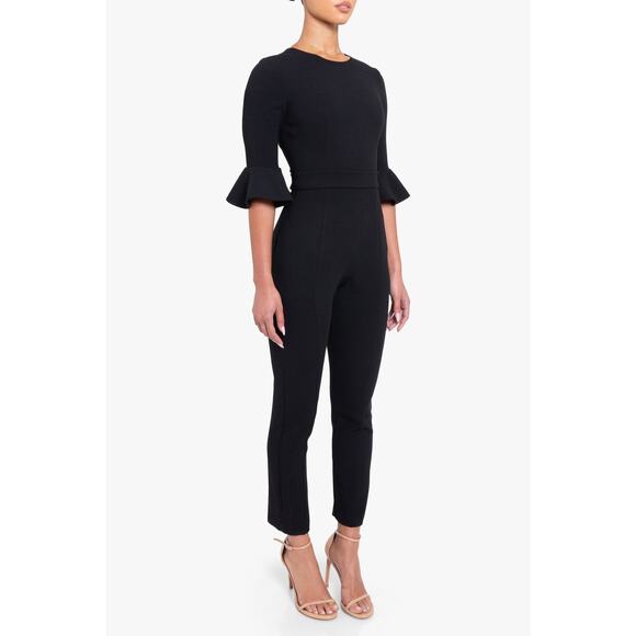 Black Halo Brooklyn Black Ruffle Cuff Dressy Jumpsuit 6